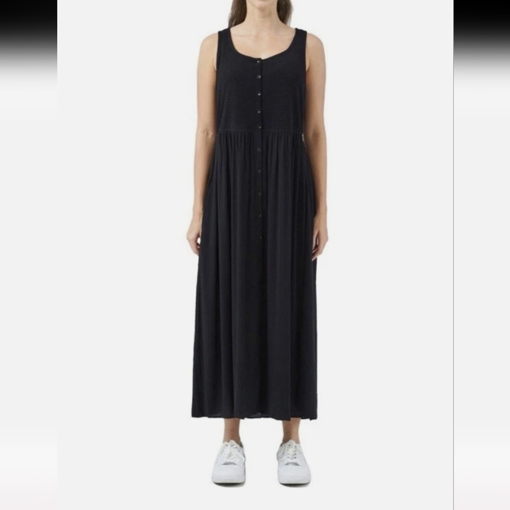 Fry Black Button Down Sleeveless Dress